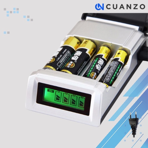 Charger Baterai Smart Intelligent LCD 4 Slot Usb Energizer / Charger Baterai AA AAA Ni-MH Ni-CD Universal / Cas Batu Baterai Bateray ABC Senter Kotak Jam / Charger Batre Battery Isi 4 / Alat Pengisi Daya Baterai Fast Charging / Charger Baterai Murah Ori