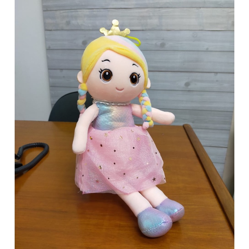 Boneka Cewek Baju Glitter Pelangi 10&quot;/36cm/Boneka Pretty girl/boneka anak perempuan/boneka lucu/