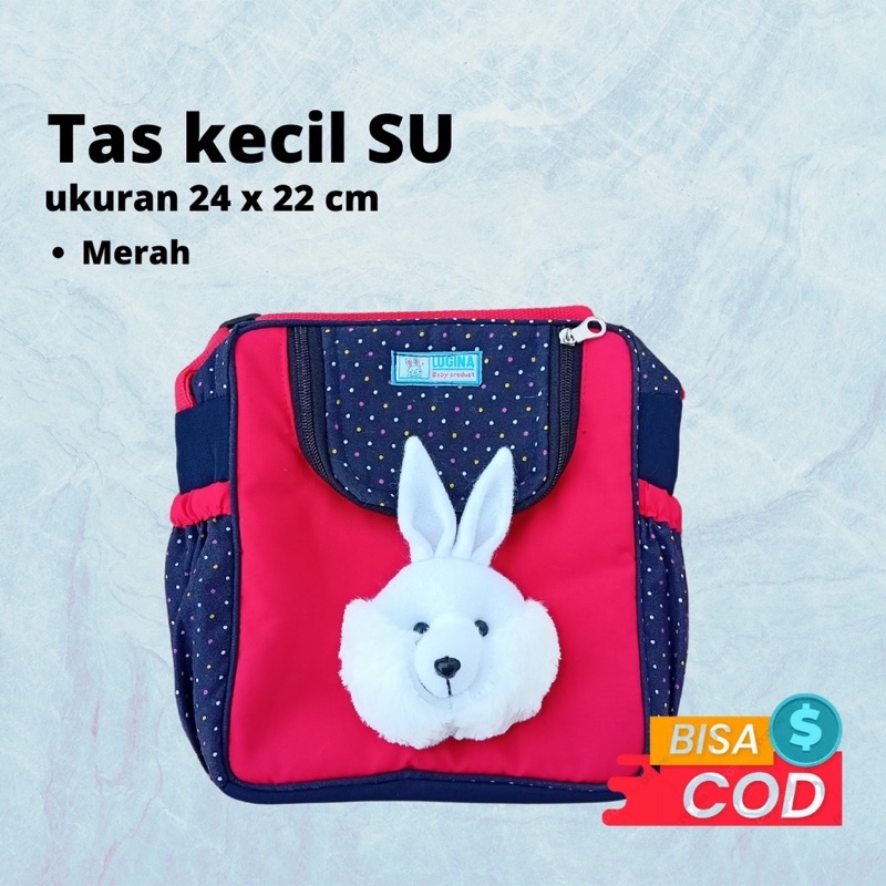 tas slempang perlengkapan bayi kecil dan gendongan topi kerut set