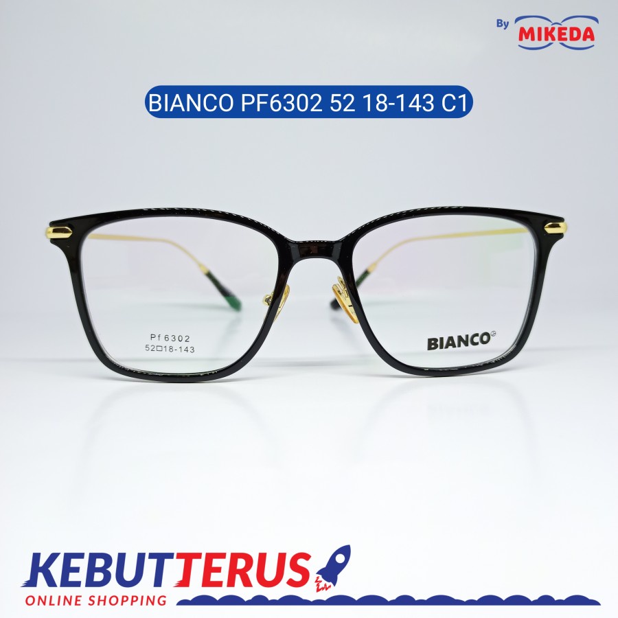 Mikeda-FRAME KACAMATA BIANCO PF6302 52 18-143 C1+LENSA(MINUS/CYLINDER)