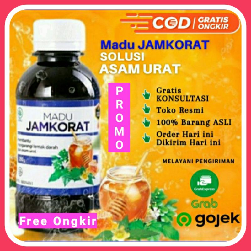 [Bisa COD] Madu JAMKORAT Asli Original - Madu Asam Urat dan Kolesterol BPOM | Madu JAMKORAT Asli Ori