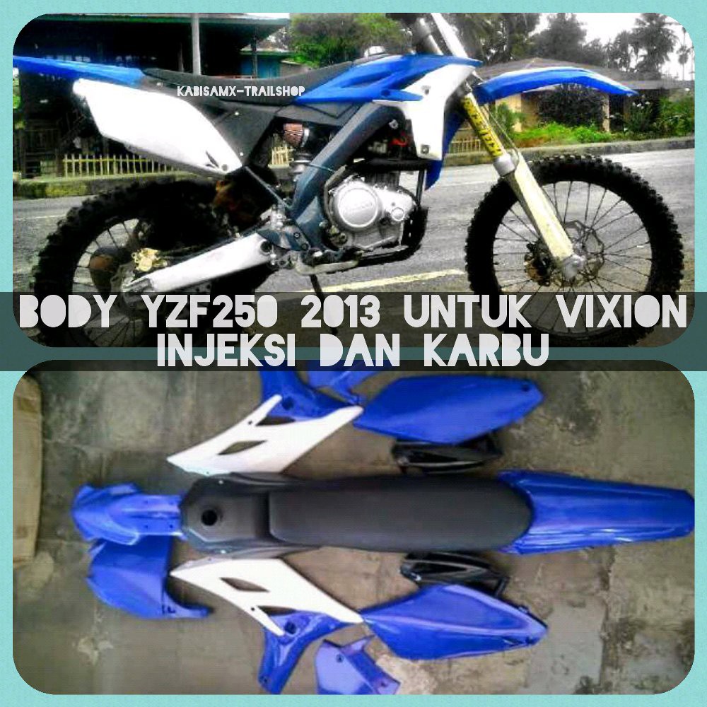 body trail yzf 250 2013 plastik biasa tangki jok besi untuk vixion injeksi atau karbu