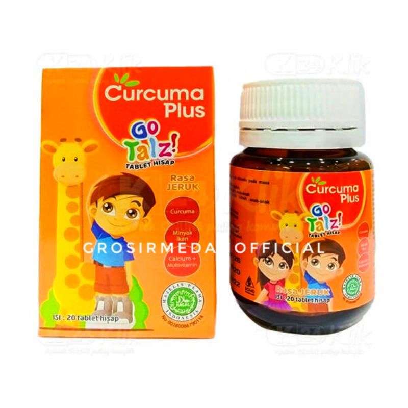 CURCUMA PLUS GO TALZ TABLET HISAP - UNTUK NAFSU MAKAN DAN PERTUMBUHAN