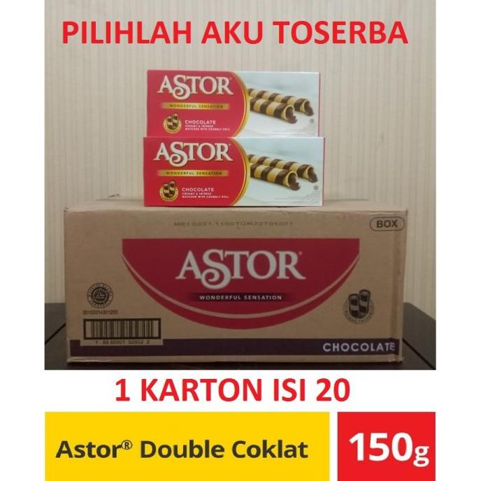 

150 ASTOR COKLAT ISI 20 KARTON ASTOR GR COKLAT WAFERSTICK 1 150 GR DC51C1215