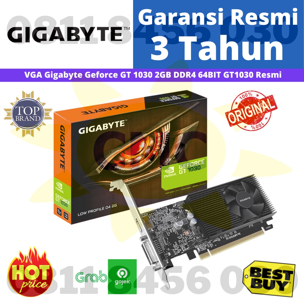 VGA Gigabyte Geforce GT 1030 2GB DDR4 64BIT GT1030 Resmi