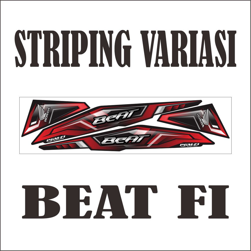 STRIPING VARIASI MOTOR BEAT FI 2014-2016 VARIASI STICKER MOTOR HONDA BEAT