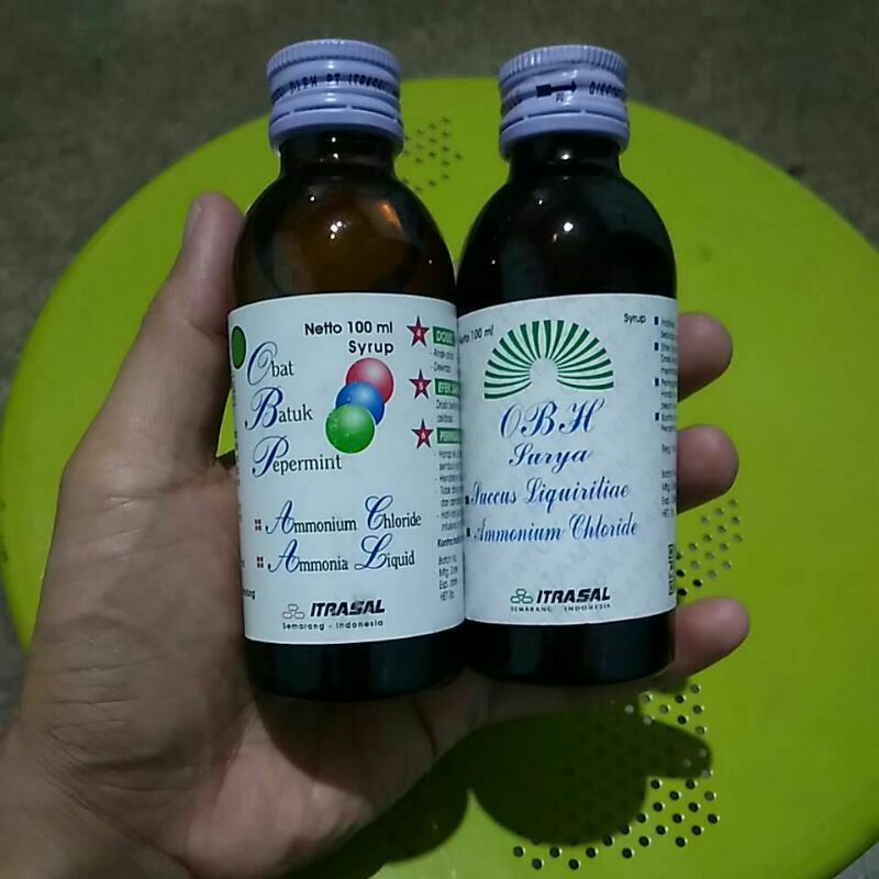 OBH OBP Surya Itrasal Obat Batuk Hitam Peppermint Sirup 100 ml