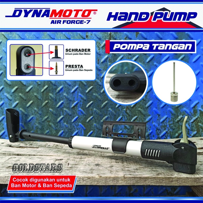 Pompa Sepeda Orginal Dynamoto Pompa Ban - Motor Pompa Tangan Mini