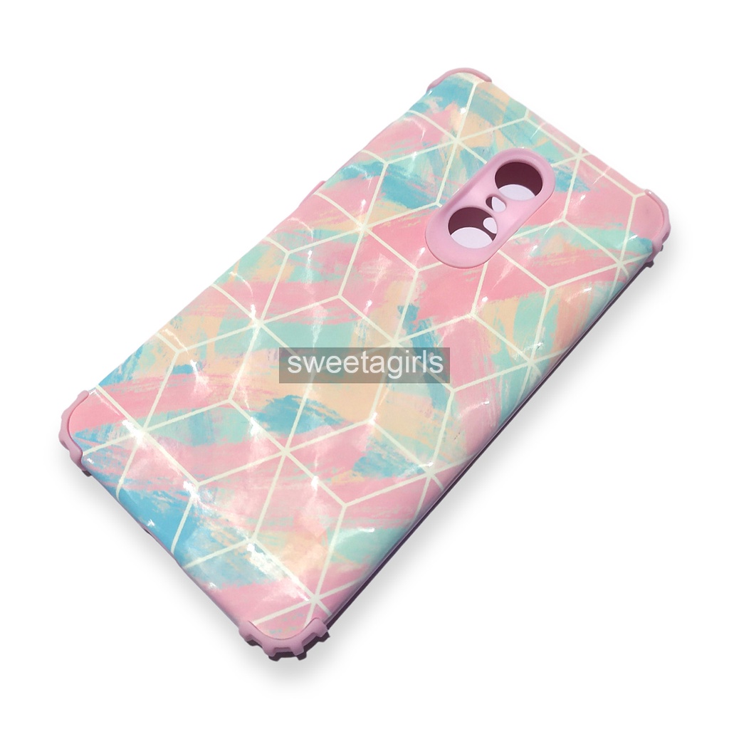 Casing Softcase Silikon Anticrack berkilau untuk Xiaomi Redmi Note 4X - sweetacase.id - Anticrack - Casing Model 3D Abstrak Berkilau - Casing silikon - Kesing - Case Candi 2in1 3D