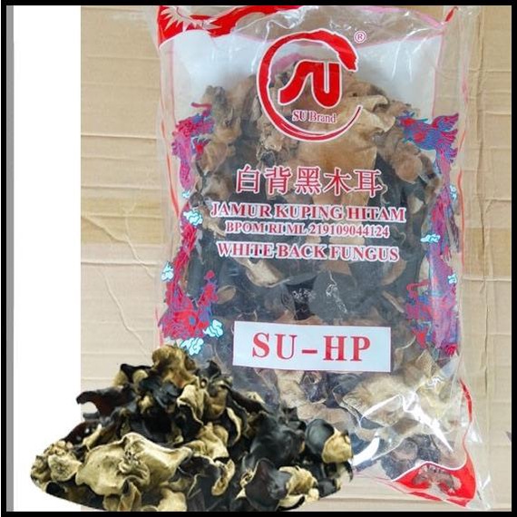 

Jamur Kuping Hitam Kering Merk Fortune Hijau (Per Pack)