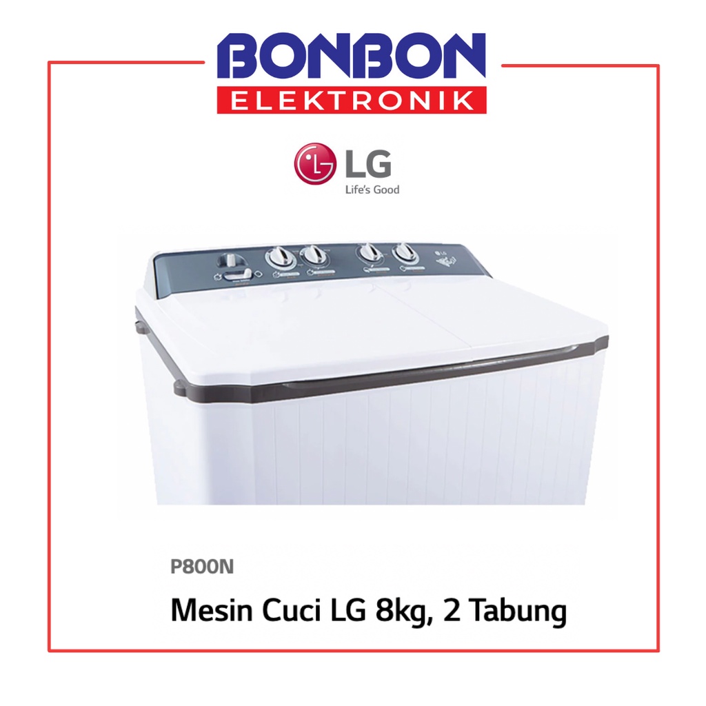 LG Mesin Cuci 2 Tabung 8KG P 8000N / P8000N / P 8000 N