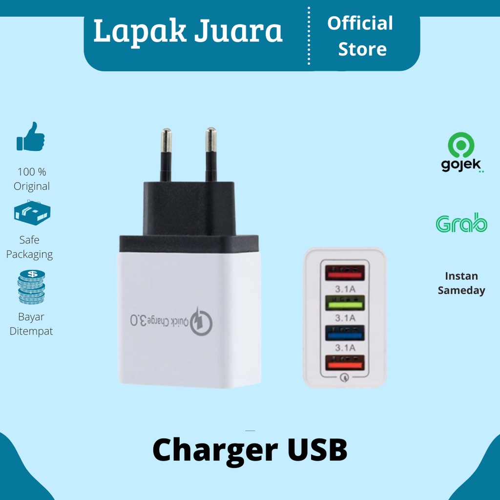 Charger | Charger USB | Charger Usb Fast Charging | Comfast Charger USB Fast Charging QC3.0 4 Port