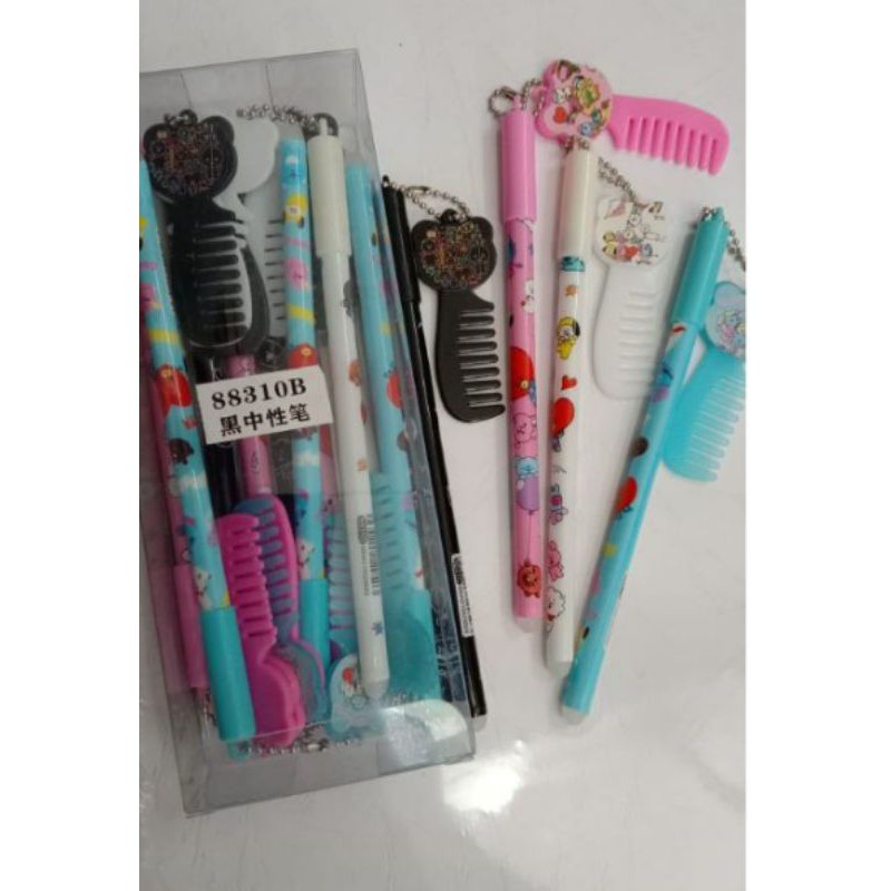 

Bolpen/Pulpen gel gantungan sisir BTS