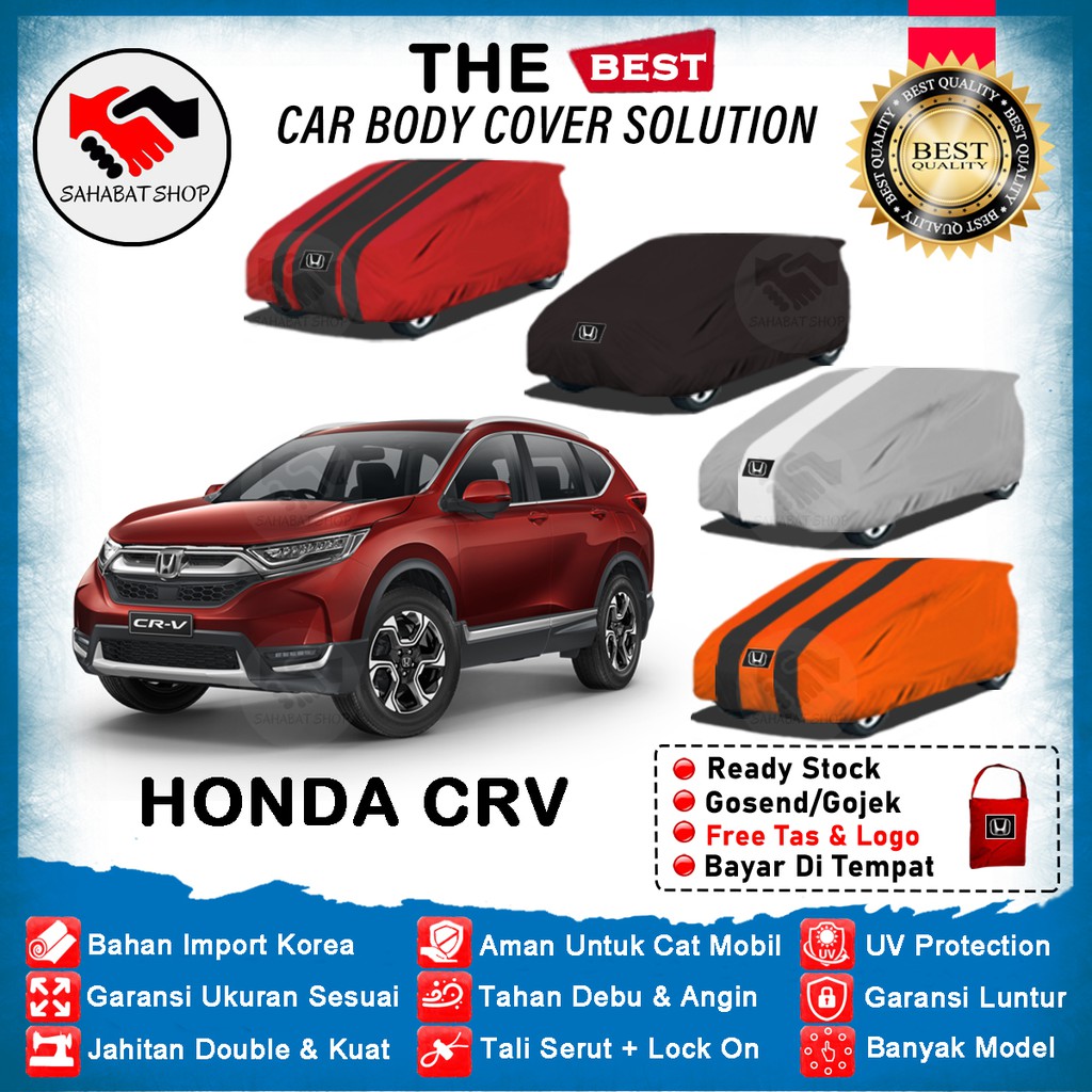 Sahabat Body Cover Mobil CRV / Sarung Penutup Honda CRV Outdoor 2017 2018 2019 2020 / Tutup Mantel Selimut Mantol Jas Kerudung Kelambu Kerodong Pelindung Terpal Tutupan Bungkus Pembungkus Mobil CRV Anti Air Waterproof Model Biru