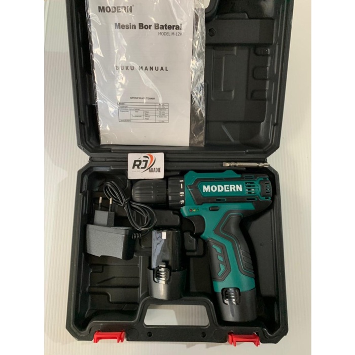 Alat Mesin Bor Baterai Cas Listrik Cordless Portable Modern M-12V