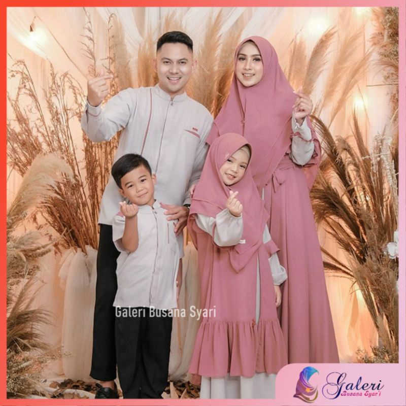 [PRE-ORDER] Myrtle Family Series by Aden Hijab | Myrtle X Ceruti Eksklusif | Gamis Koko Sarimbit Lebaran Keluarga