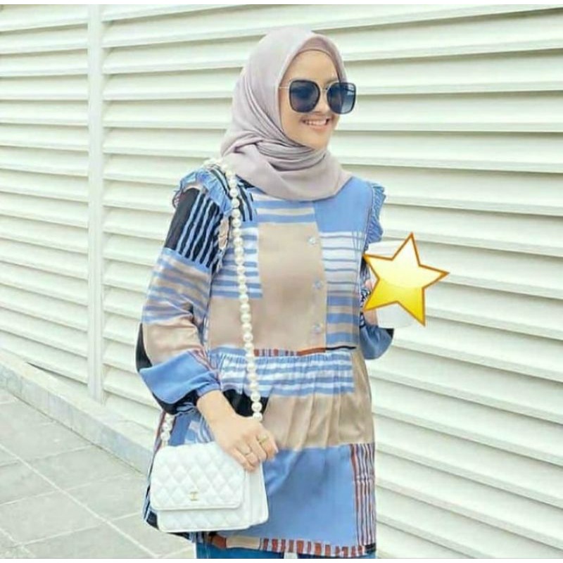 VanillaHijab Doris Blouse-MIAMI Size L