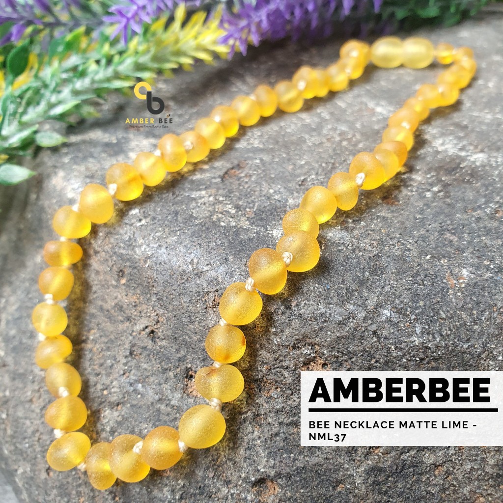 Kalung Amber Anak Premium Matte Lemon Fresh NML37 By Amber Bee