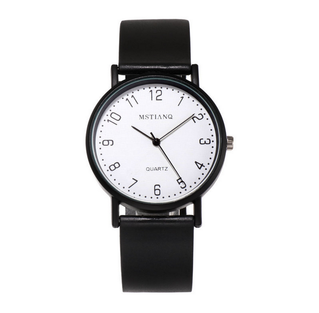 Jam Tangan Couple /Jam Tangan Digital Pria/Quartz Kulit Pasangan Pria Wanita Putih dan Hitam Jam Couple