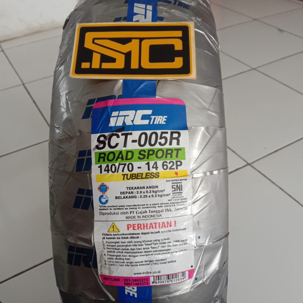 Ban Luar IRC 140 70 -14 SCT 005 62P Tubeless