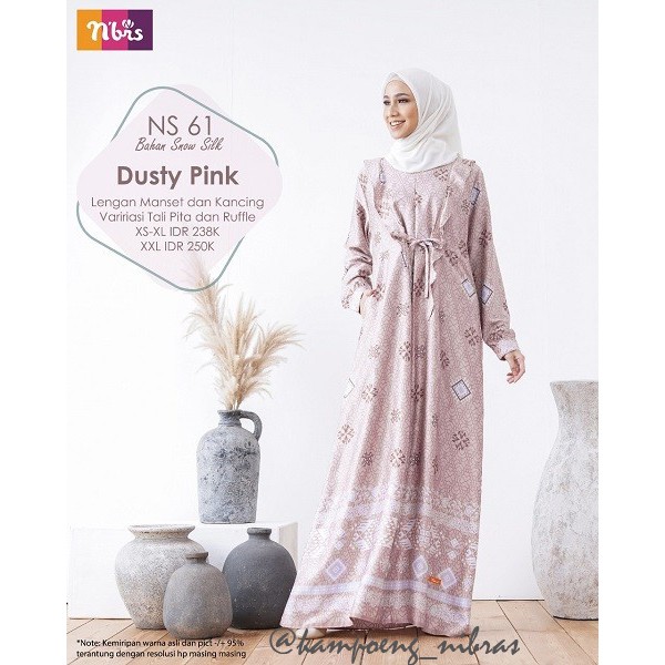 PUSAT BAJU GAMIS WANITA SYARI TERMURAH TERLARIS DAN TERKINI PAKAIAN BUSANA PREMIUM NIBRAS NS 61