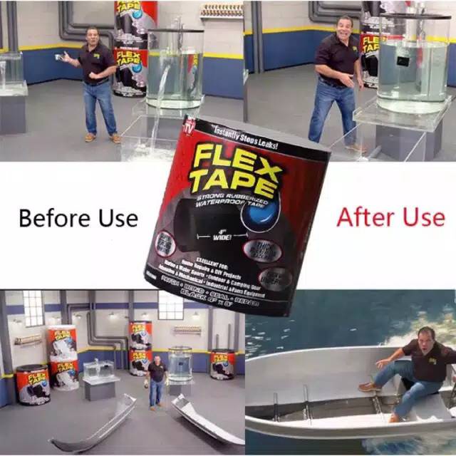 (NCS) Flex Tape Lakban Isolasi  4&quot;x150cm waterproof  Multifungsi Tambal Bak Bocor
