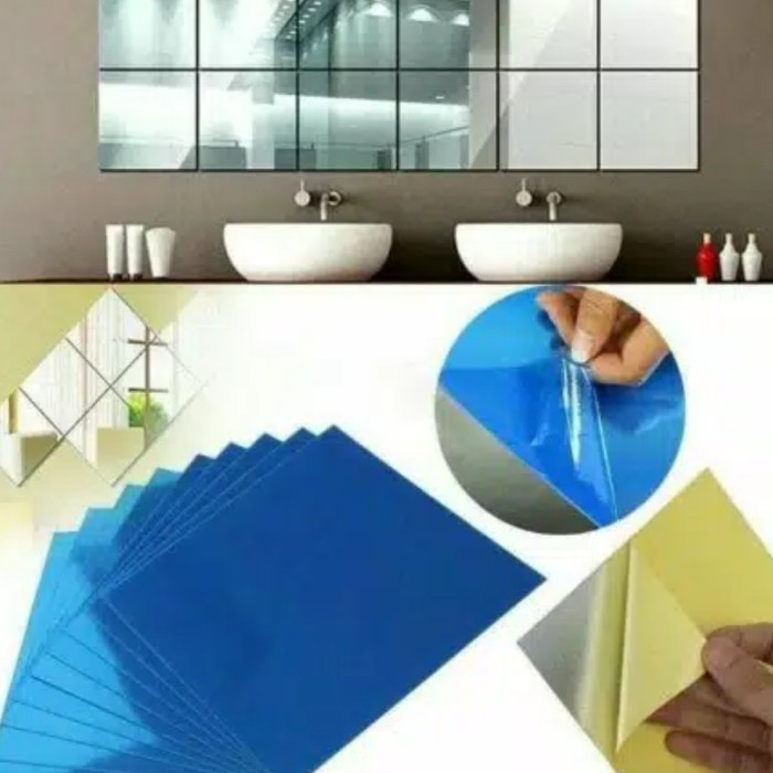 Stiker Cermin Kaca Hiasan Dinding Hexagonal / Hexagonal Mirror square mirror Mirror Acrylic