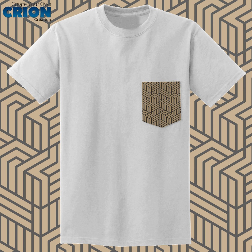 Crion Casual Tees Ethnic Series 2 with Pocket - Kaos dengan Kantong