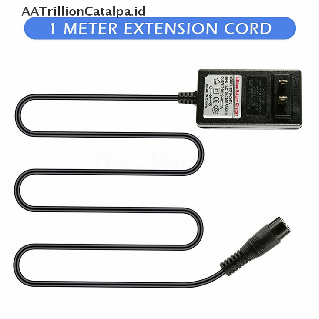 Charger Baterai AATrillionCatalpa 24V Untuk Razor E100 E125 E150 Skuter Elektrik 3.3ft Power Cord