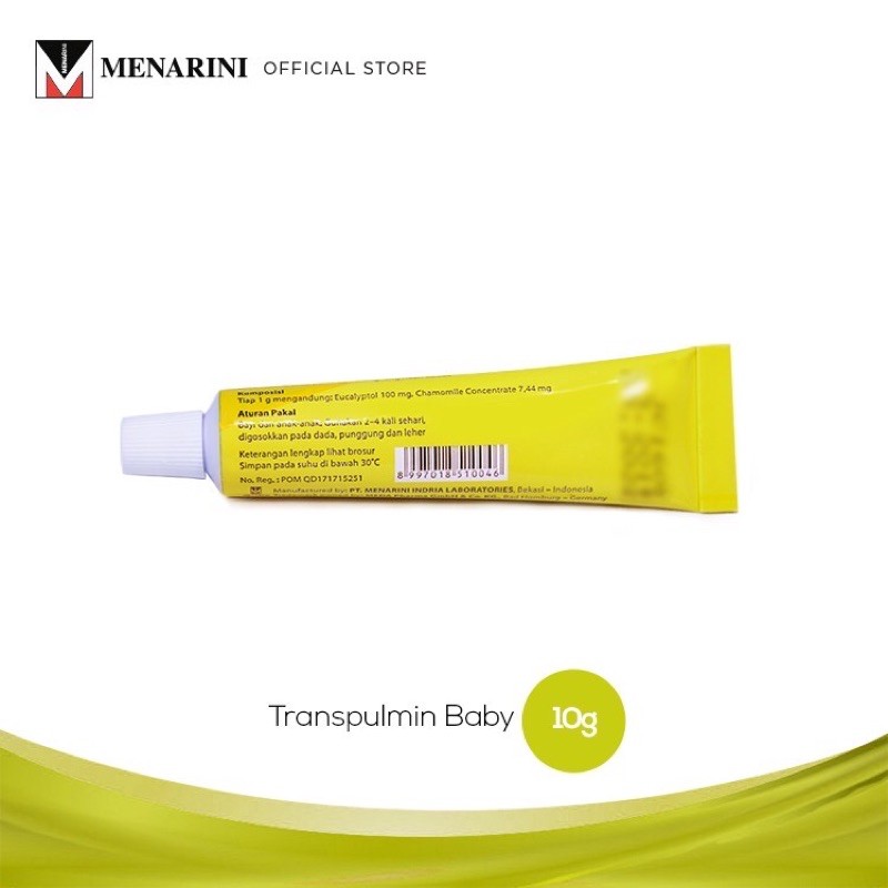 Transpulmin Baby 10gr 20gr - Balsam Bayi - Penghangat Tubuh Bayi - Calming Rub Baby - Balsem Bayi