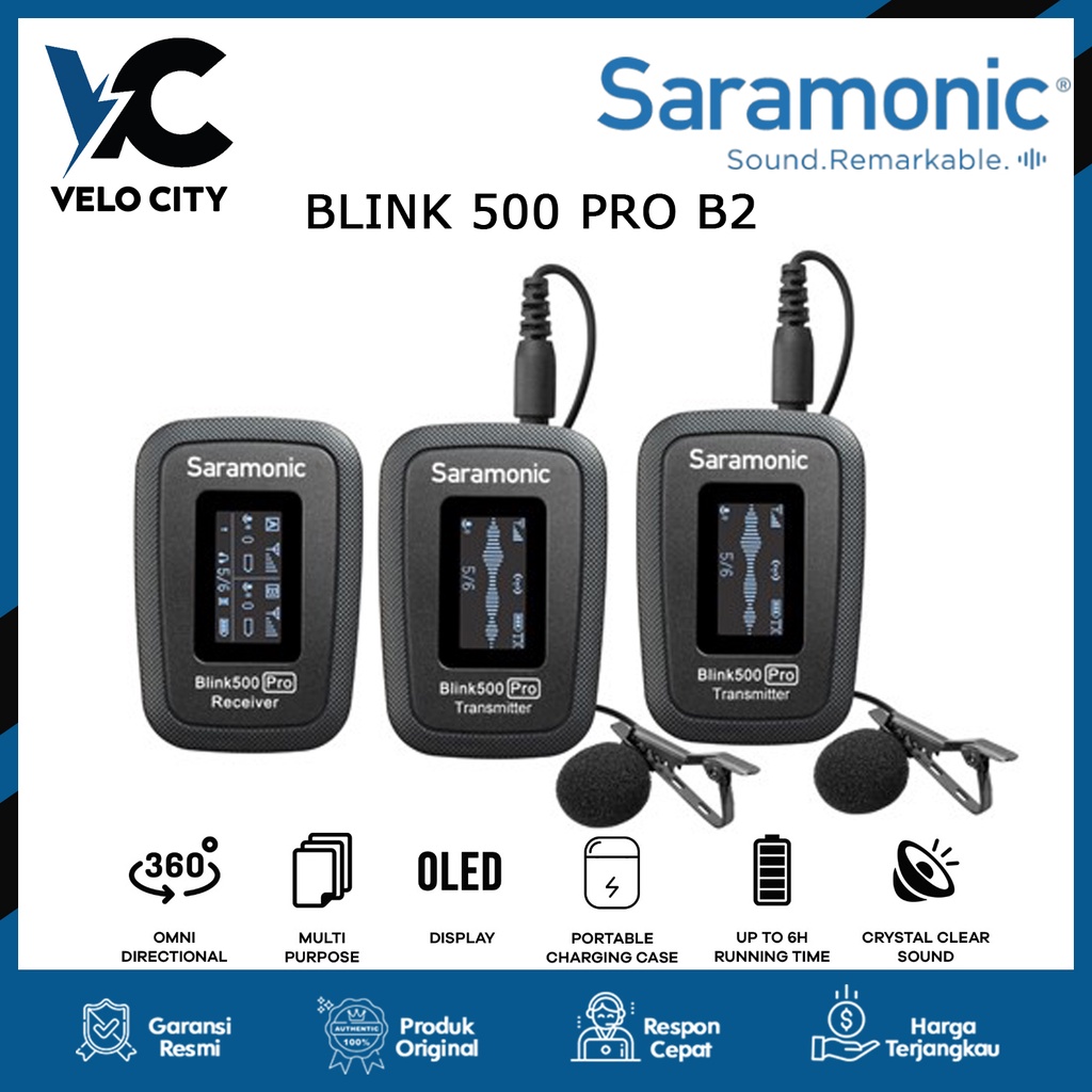 Saramonic Microphone Blink 500 Pro B2 ( TX + TX + RX ) Wireless Mic