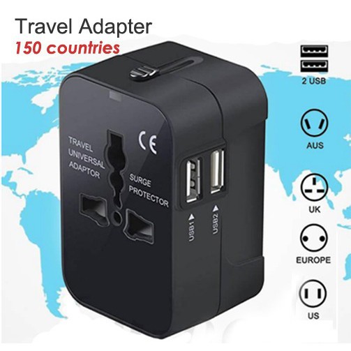 Travel Adaptor Colokan Listrik Universal World TRAVEL ADAPTER UNIVERSAL Steker Stop Kontak