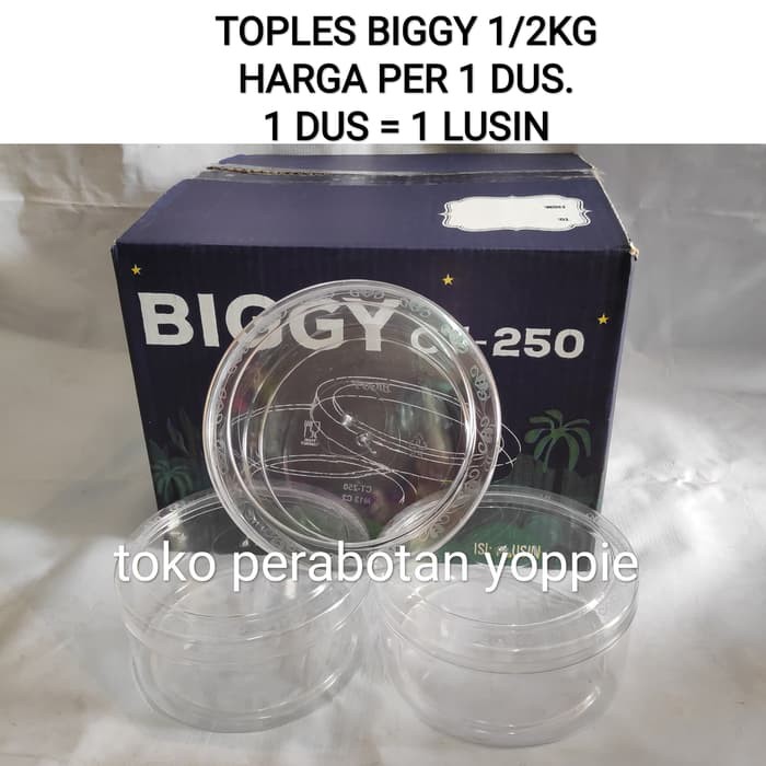 toples biggy 1/2kg - toples biggy 500 gram - toples kue kering - toples nastar -  toples lebaran