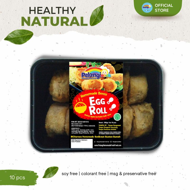 

Pelangi Anak Bento Egg Roll Sehat Enak Tanpa MSG Tanpa Pengawet Halal Alami