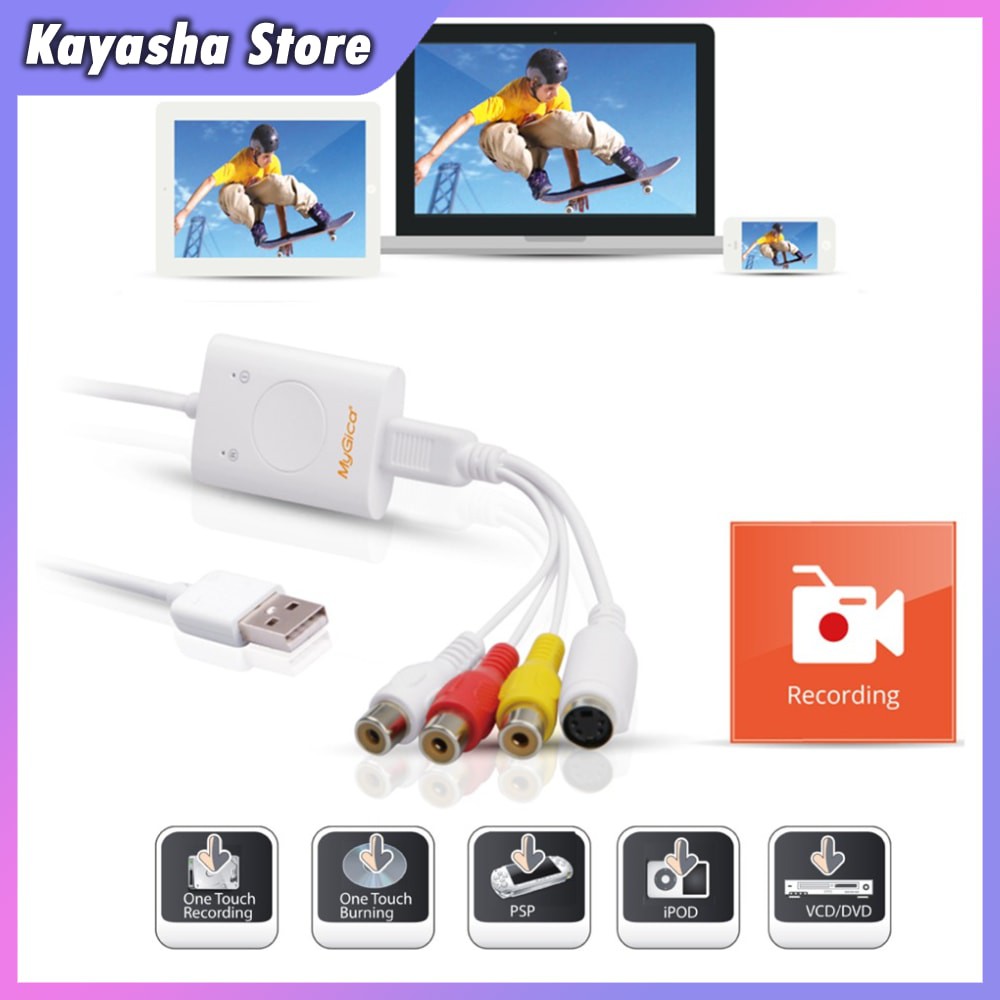 KYS MYGICA IGRABBER LIVE USB VIDEO CAPTURE FOR MAC PC WHITE MYVA08WH