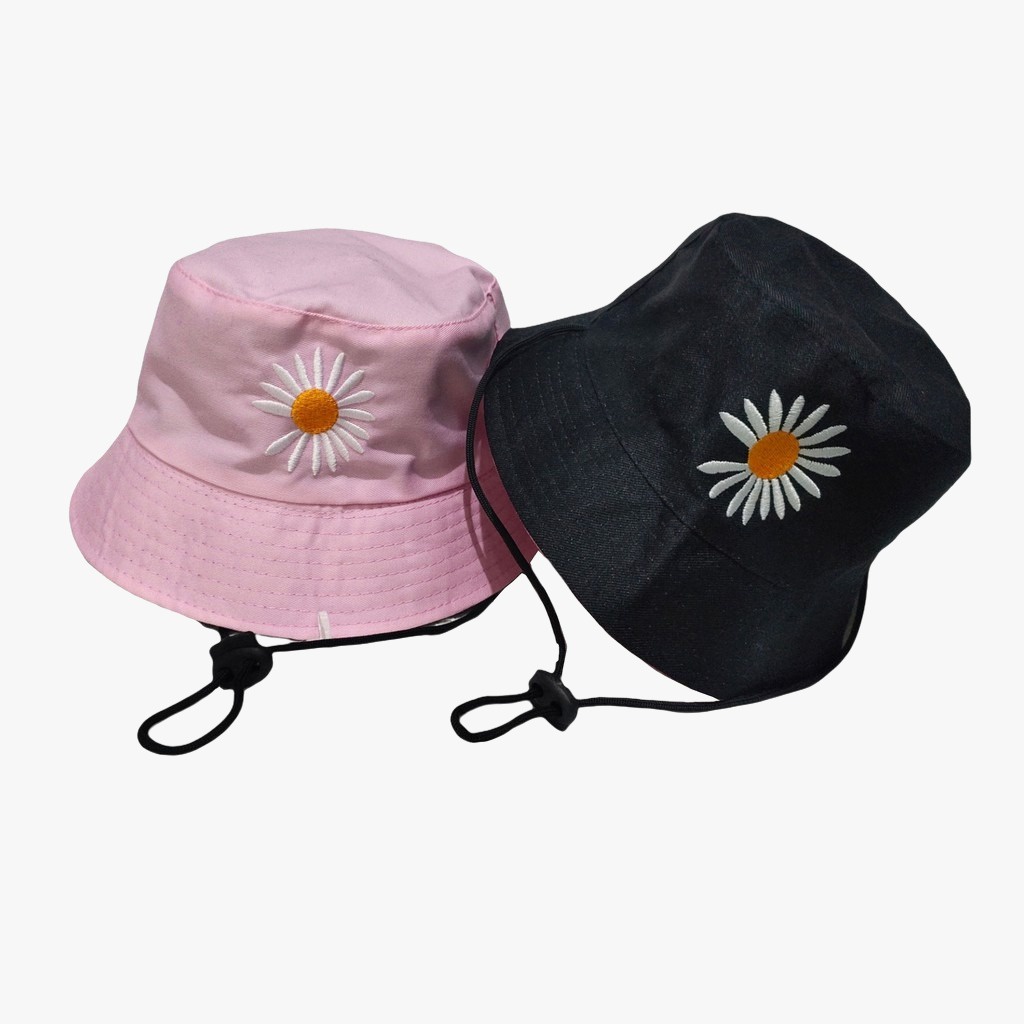 Topi Anak Perempuan Laki Laki Cowok Cewek 2 3 4 5 6 7 8 Tahun Bucket Hat Anak 1 FFD OOTD Fashion Anak Cowo Cewe Kecil Umur Balita Kado Kids Aksesoris Kepala Anak Lucu 1-BABY PINK HITAM TALI
