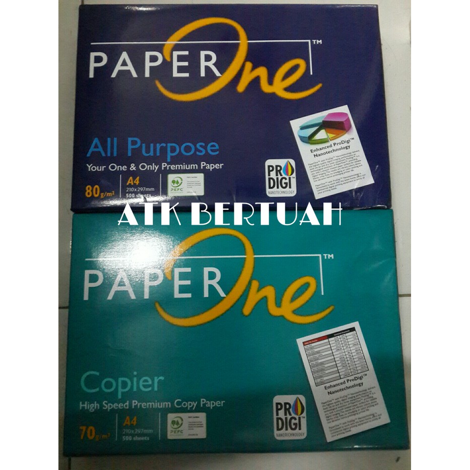 

KERTAS HVS FOTOKOPI FOTOCOPY PHOTOCOPY PRINT PAPER ONE PAPERONE F4 70