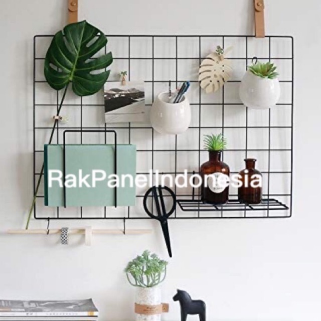  PROMO HIJANG HITAM 52cmx35cm hiasan  dinding  panjang grid 