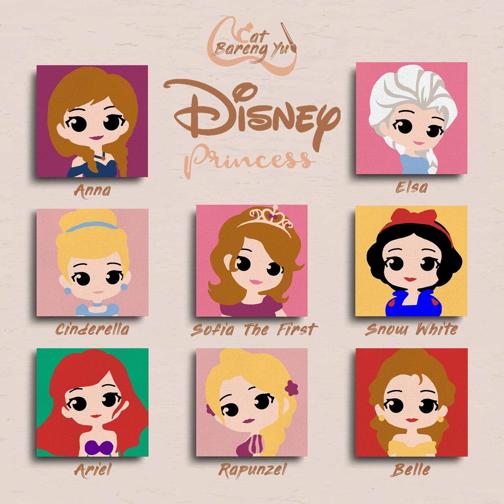 

Paint By Numbers Kit For Kids( Anak anak )- Seri Disney Princess ( Elsa | Anna | Cinderella | Ariel | Sofia The First | Rapunzel | Snow White | Belle )