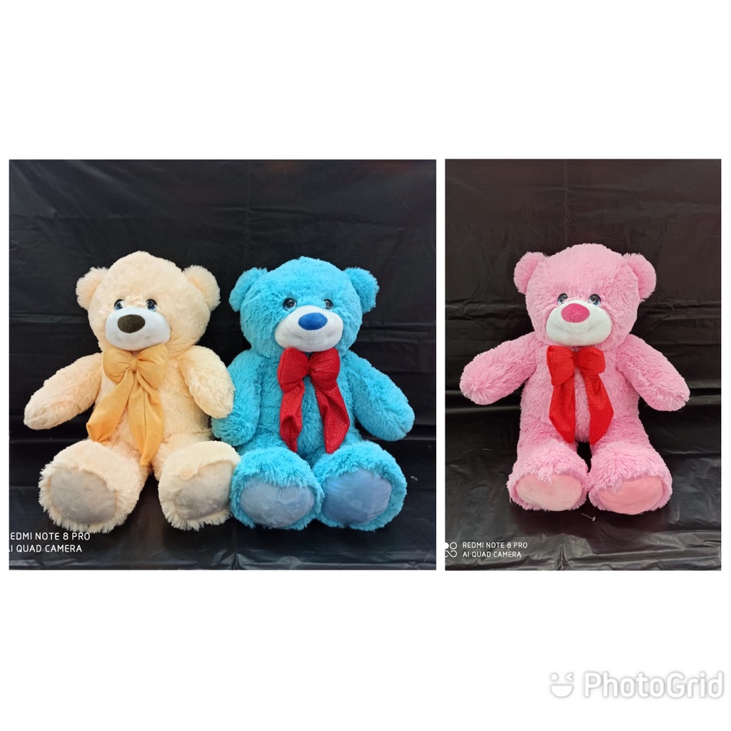 Boneka mainan anak karakter hewan binatang tambun berbulu lebat Si beruang Ted kecil barnet full dul