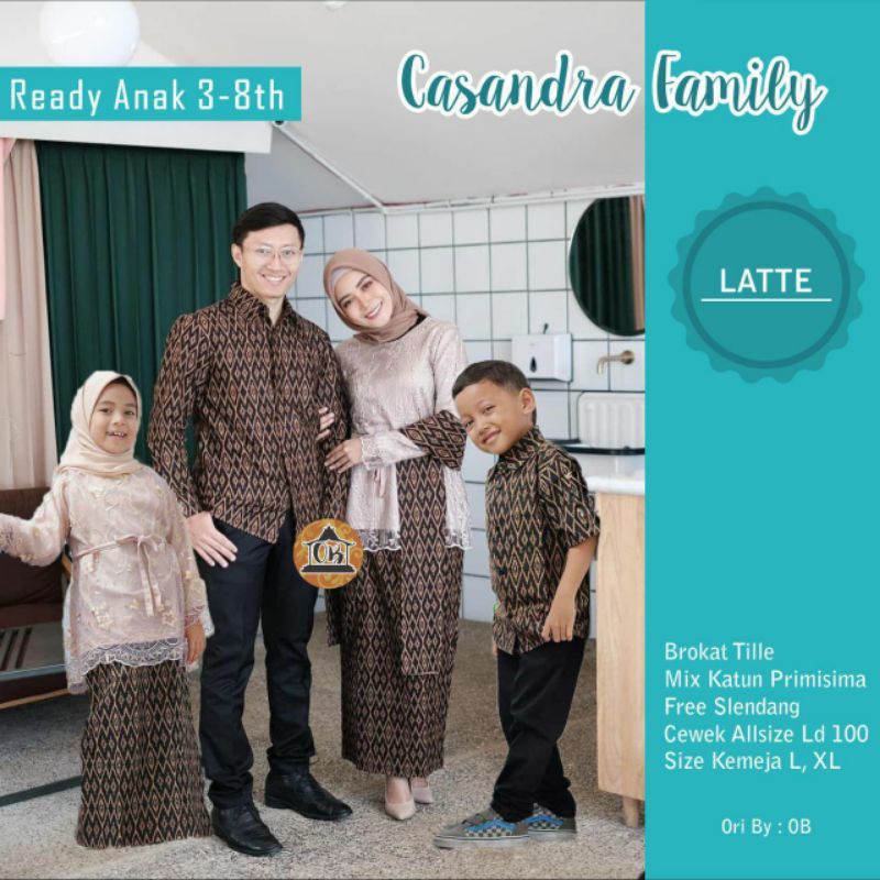 COUPLE KELUARGA CASSANDRA / COUPLE KELUARGA BATIK KEBAYA / KEBAYA FAMILY SET