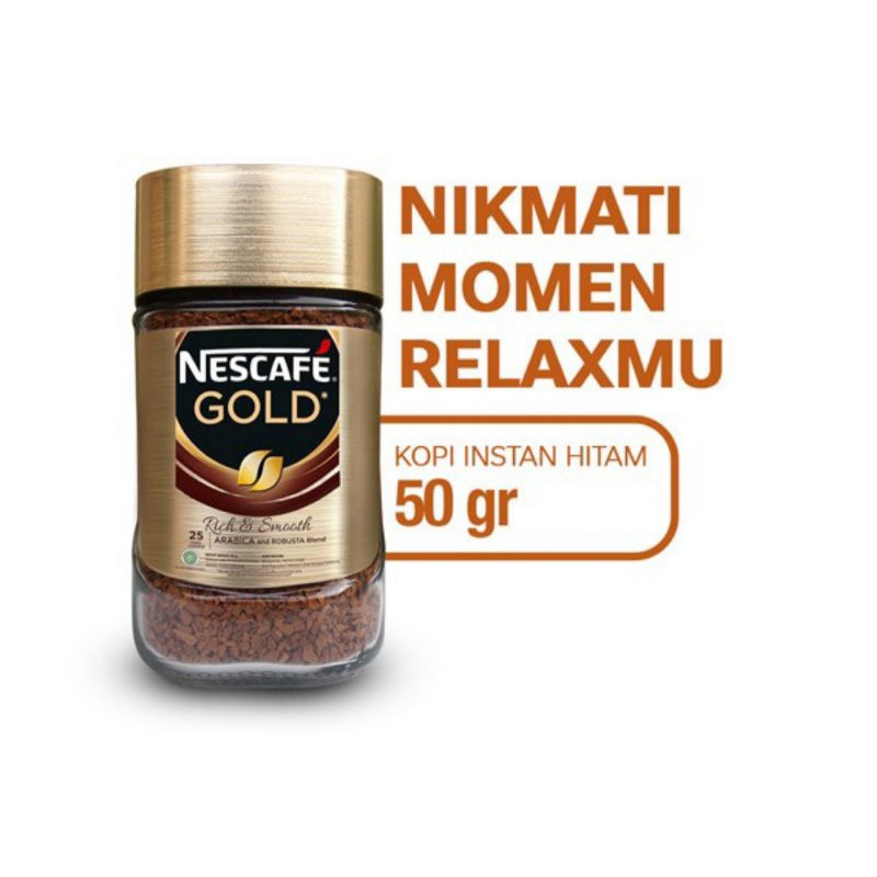 

Nescafe Gold Jar 50g / Nescafe Gold Kopi Hitam Robusta Arabica 50g