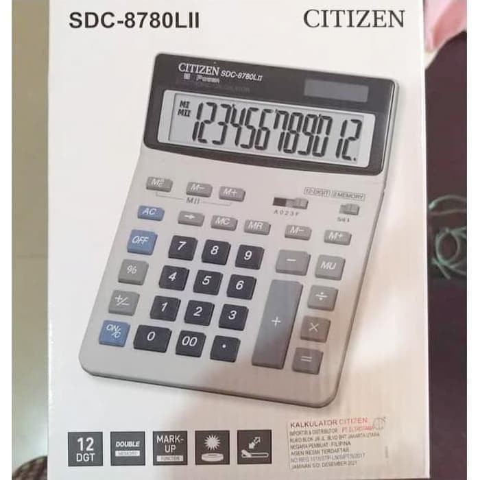 

ORIGINAL Citizen Calculator SDC-8780 SDC 8780 L - Kalkulator Meja Termurah