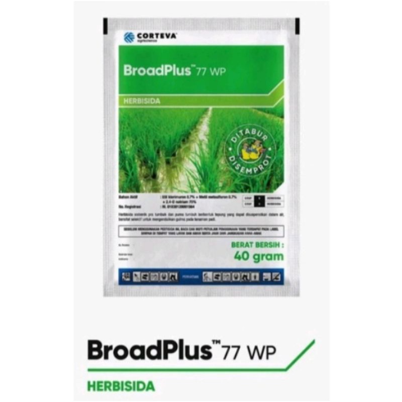 Herbisida BROADPLUS 77 WP 40 gram pengganti ALLY PLUS obat rumput pembasmi gulma