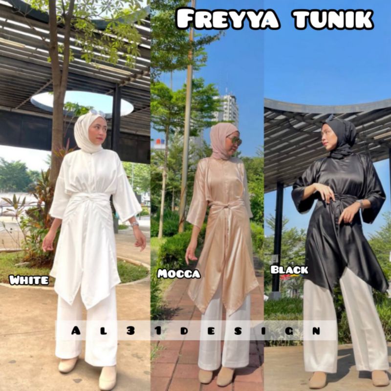FREYA TUNIK ATASAN POLOS SATIN SILK