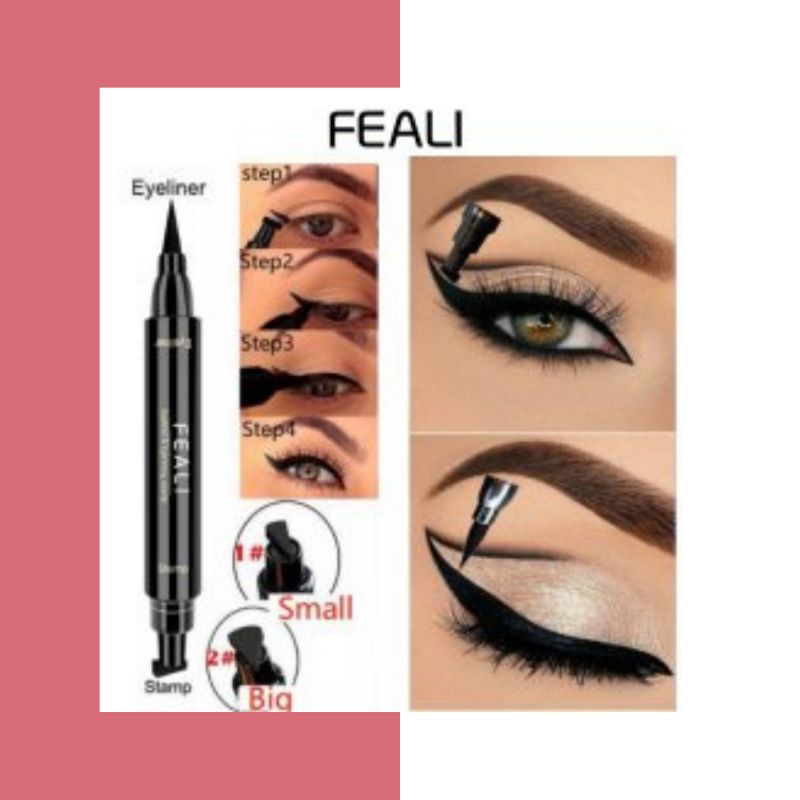 EYELINER STAMP 2IN1 WATERPROOF LIQUID DUO EYELINER WING WITH STAMP