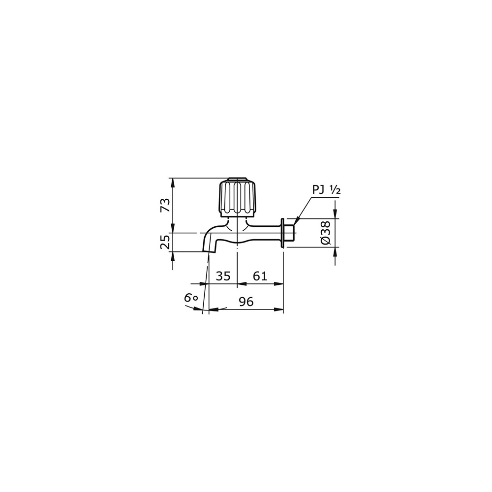 Kran tembok TOTO T23B13V7NB