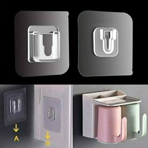 Gantungan Tempel Dinding Socket Hook Plus Minus 1Set Pengait