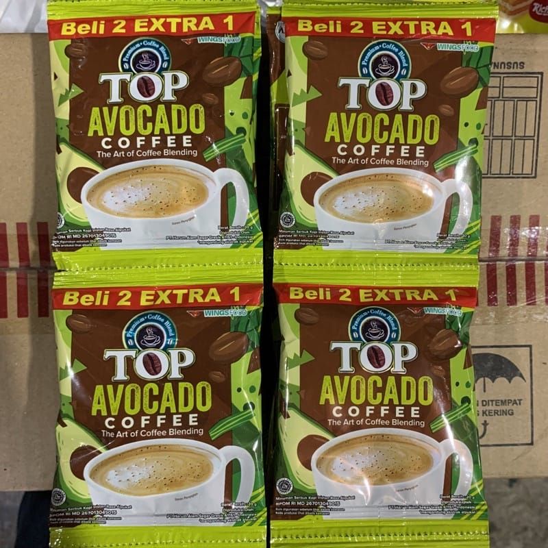 Jual Top Coffee Kopi Instant Avocado 20 gram (1 renteng isi 15 sachet