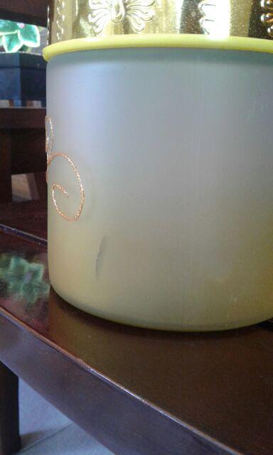 Toples Kaca Rainbow Dove Corak Kembang Pendek/toples Lebaran Lily